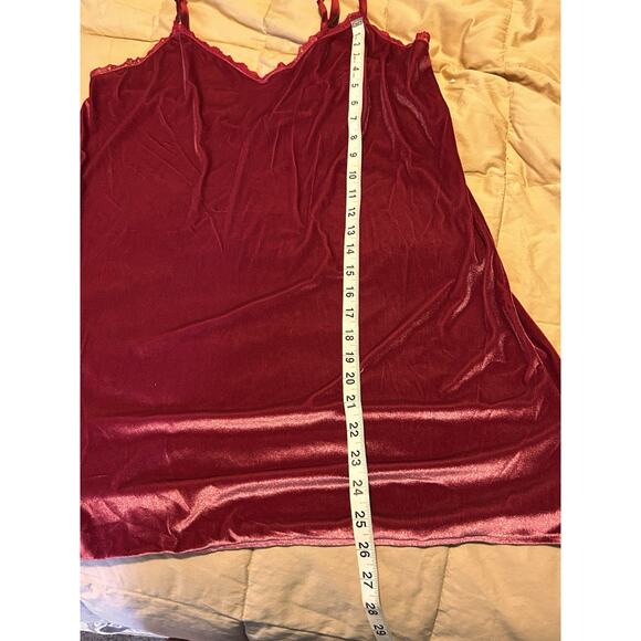 Victoria’s Secret Women’s Crushed Velvet Pink Mauve Slip Dress Nightgown M/L - Picture 5 of 6